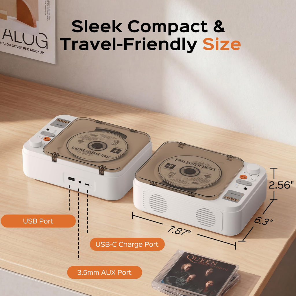 Portable CD Player with Bluetooth Q2656