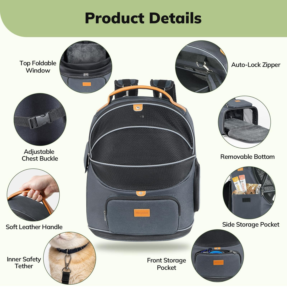 Expandable Cat Carrier Backpack L61224