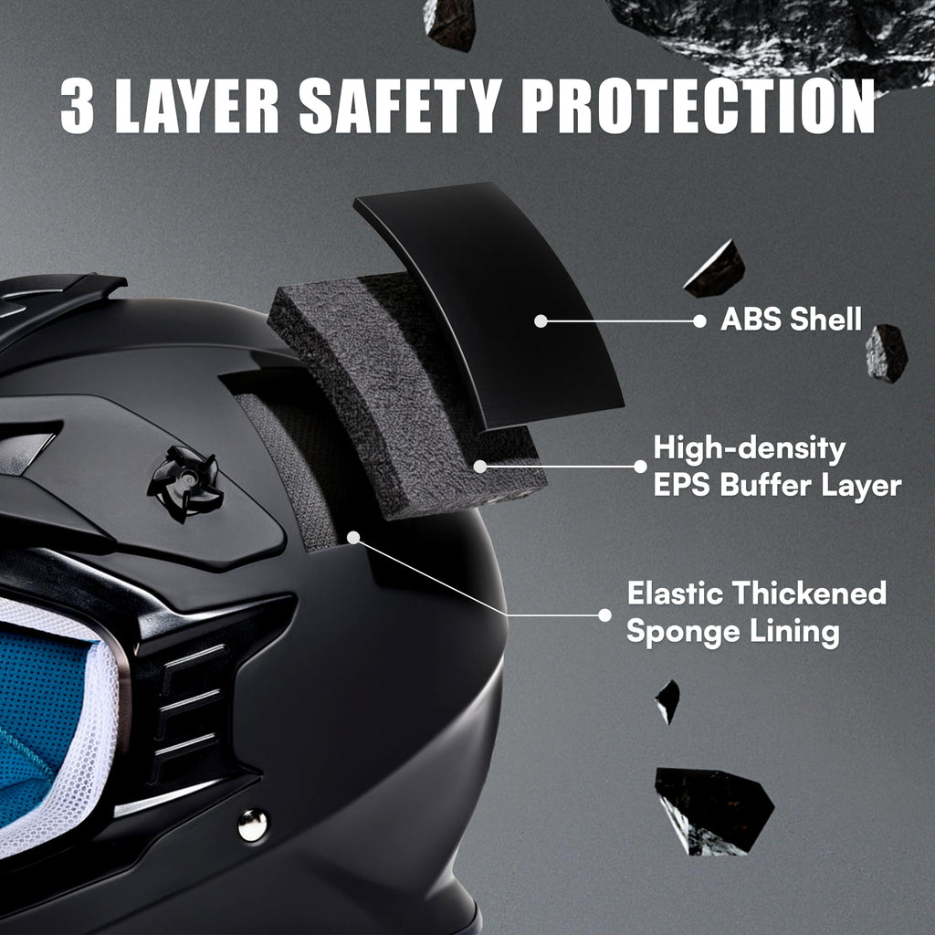 Full Face DOT Certified Motocross Helmet Y66117