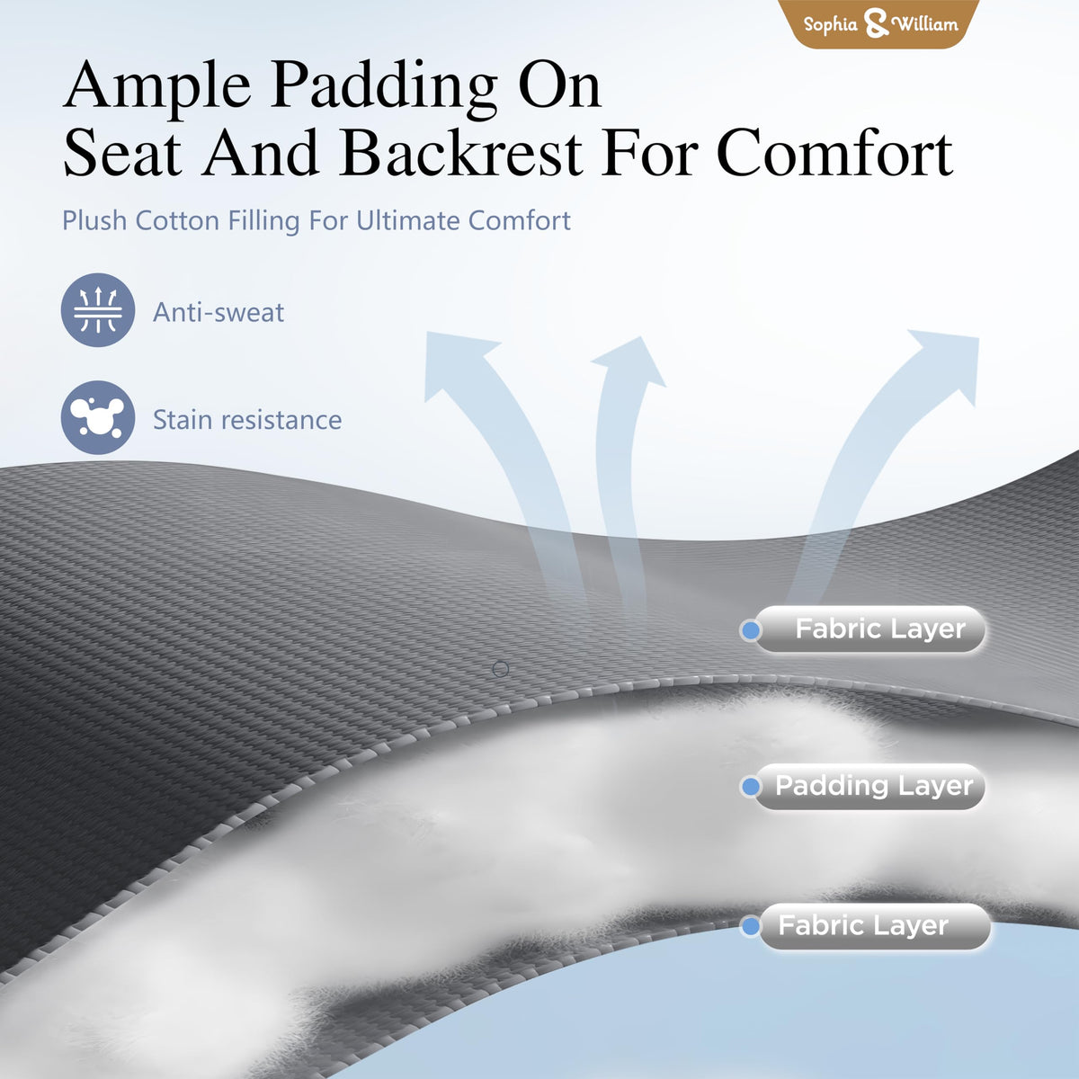 Blue Padded Zero Gravity Chair Set of 2 E198