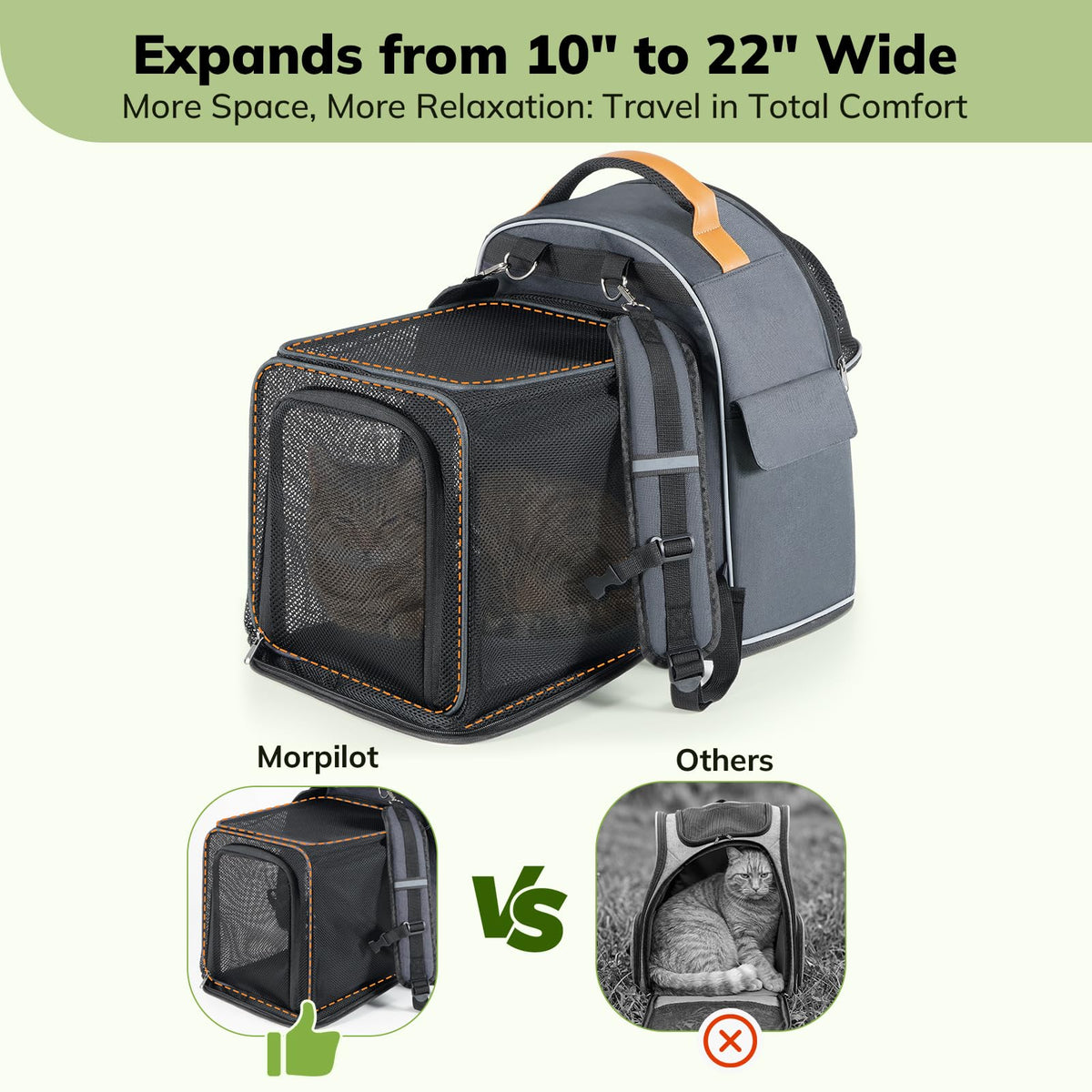 Expandable Cat Carrier Backpack L61224