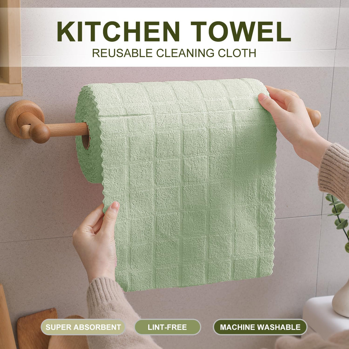 80 Pack Microfiber Cleaning Cloth Roll Z76386