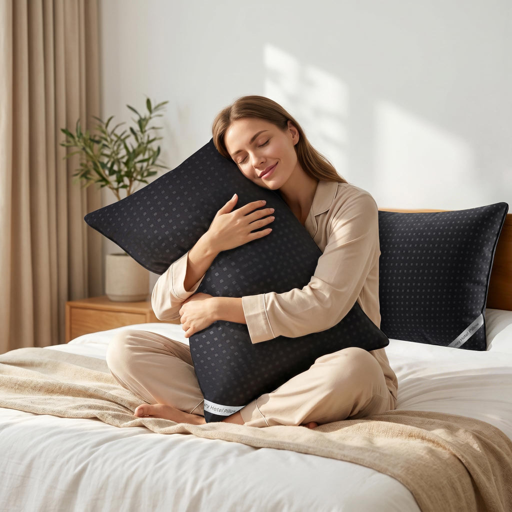 King Size Set of 2 Cooling Down Alternative Bed Pillows T8597