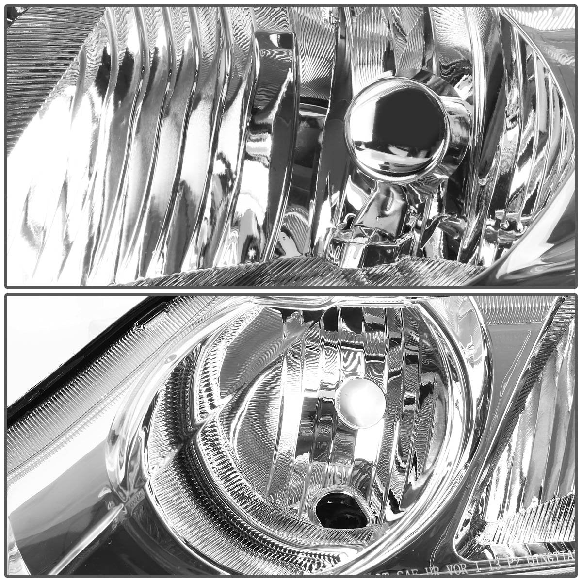 Headlights Assembly Chrome Amber I3474
