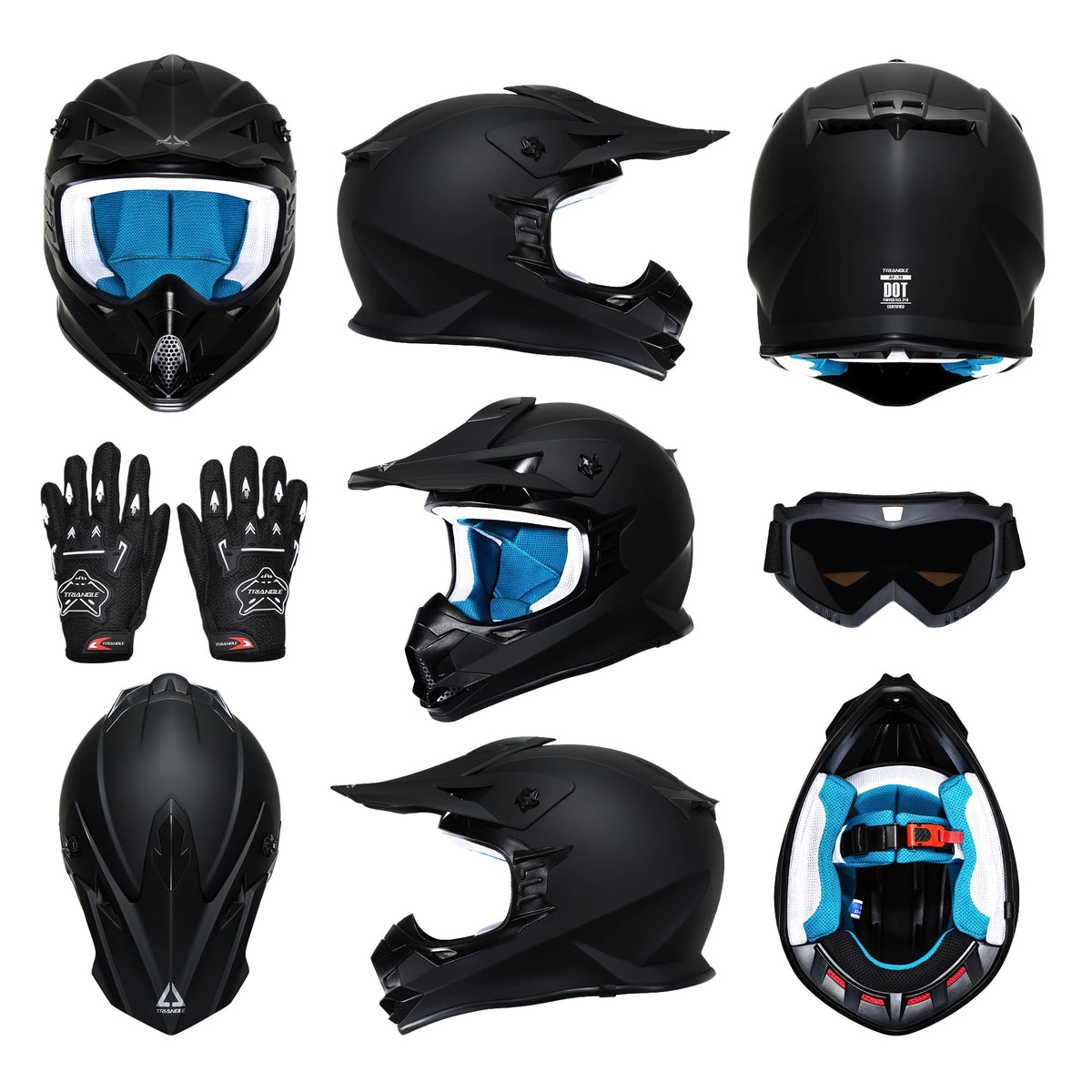 Full Face DOT Certified Motocross Helmet Y66117