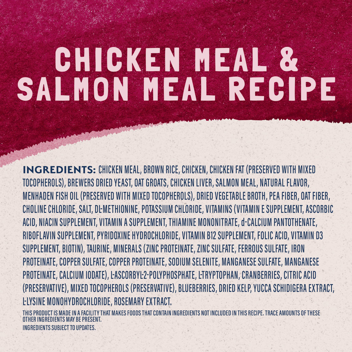 Dry Cat Food Chicken Meal & Salmon Meal 15 lb H266345