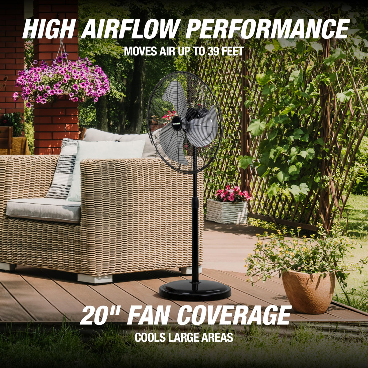 Adjustable 20 Inch Oscillating Pedestal Fan N943494