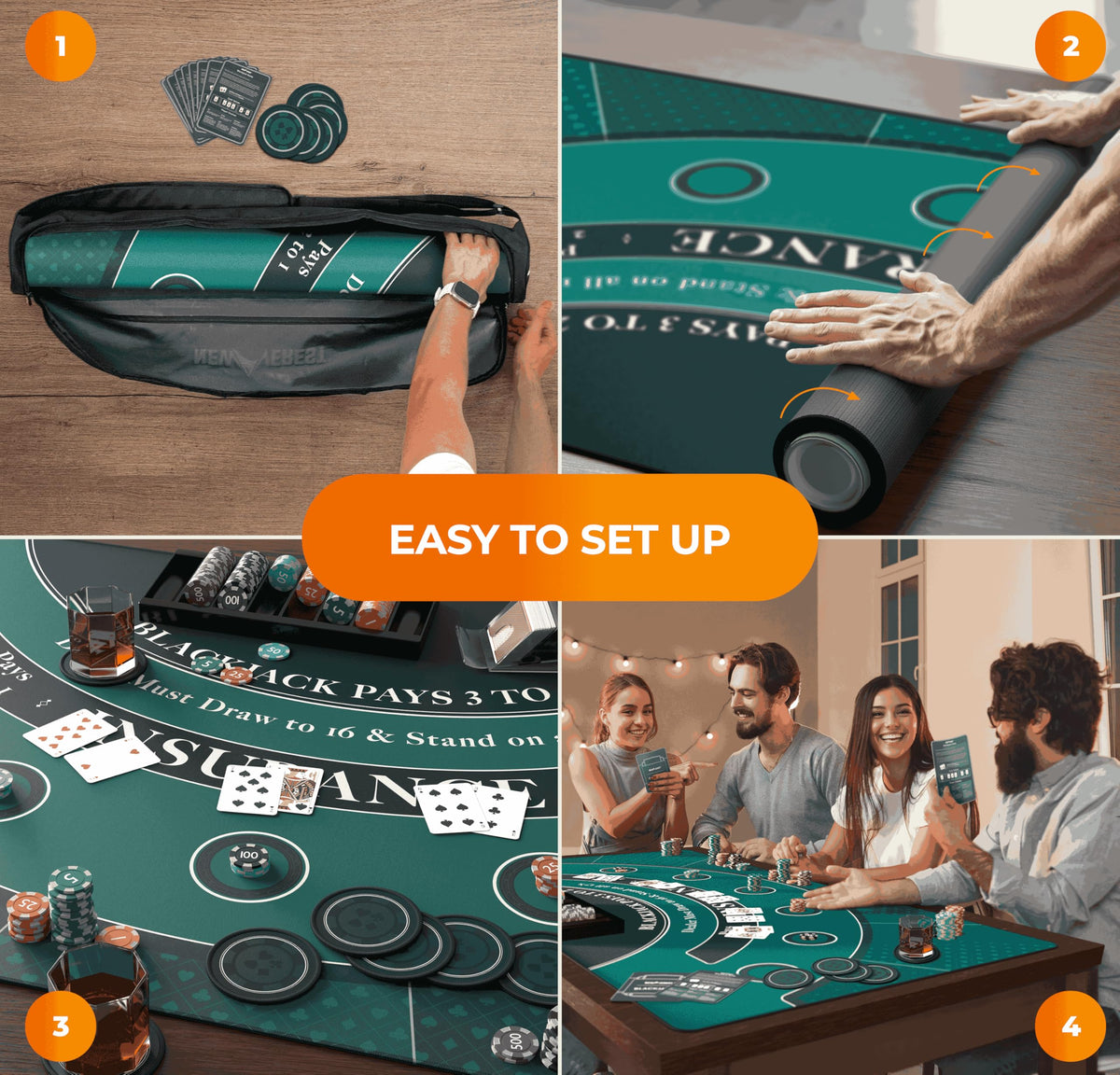 Blackjack Mat 70" x 30" Q21183