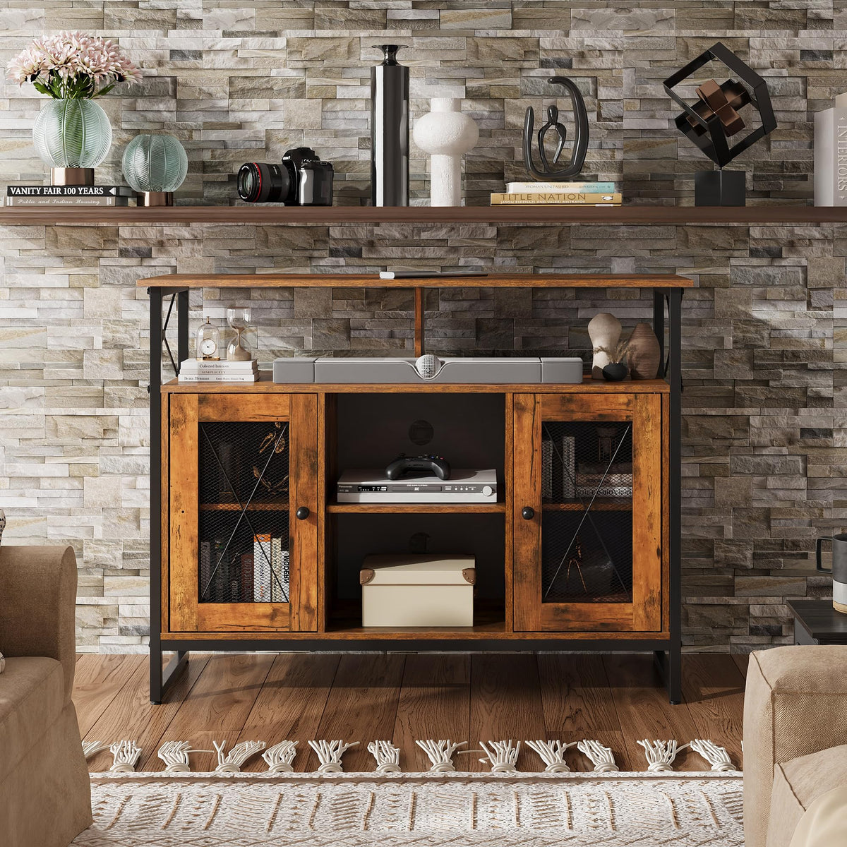 43 Inch TV Stand with Storage Cabinet J893635