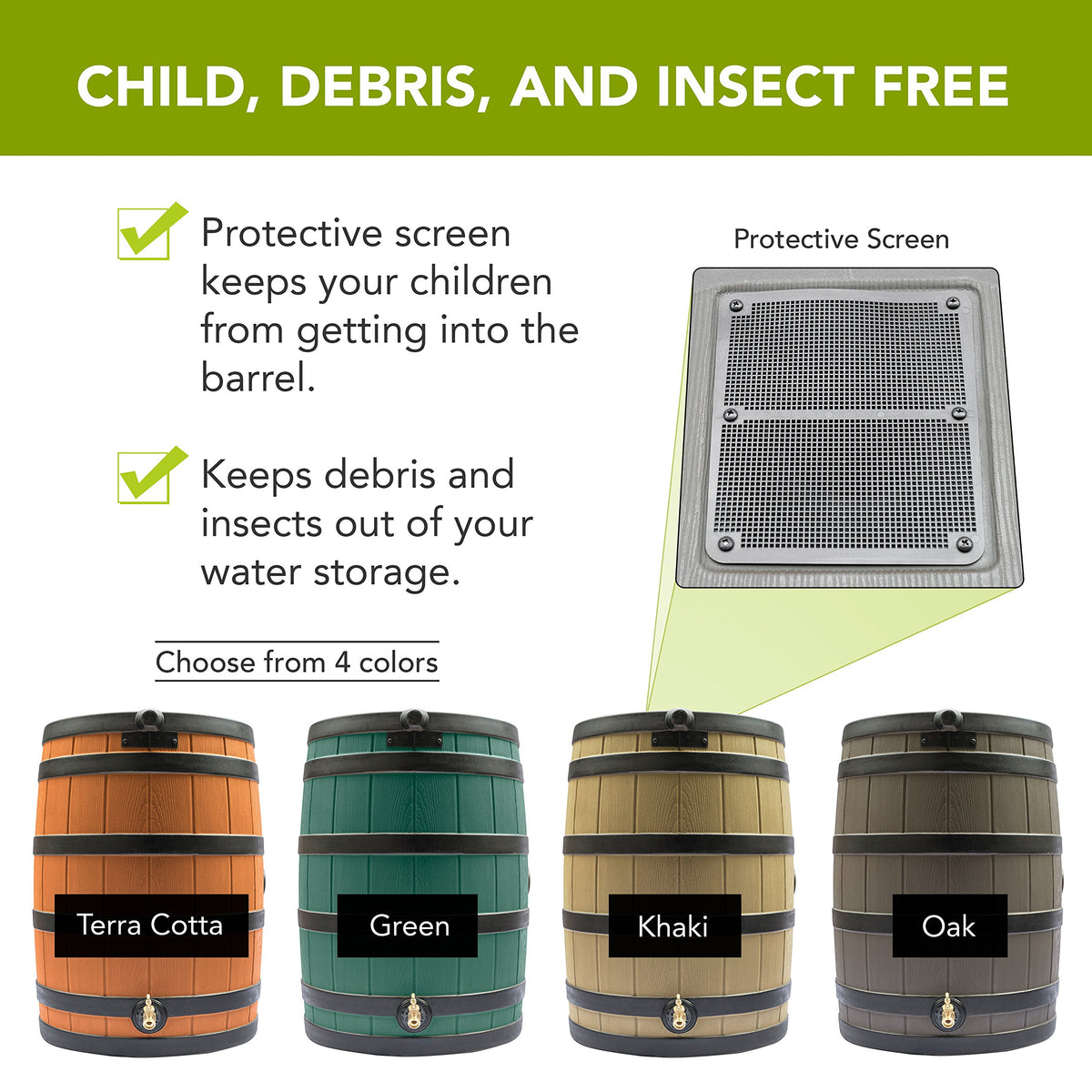 50 Gallon Rain Barrel U576818